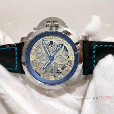 AAA Replica Panerai Luminor GMT 47MM Watch SS Skeleton